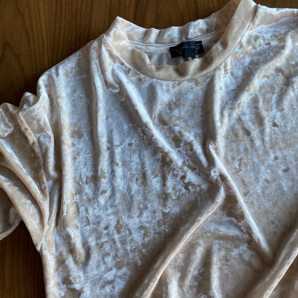 NWOT TopShop Oversized Velvet T-Shirt